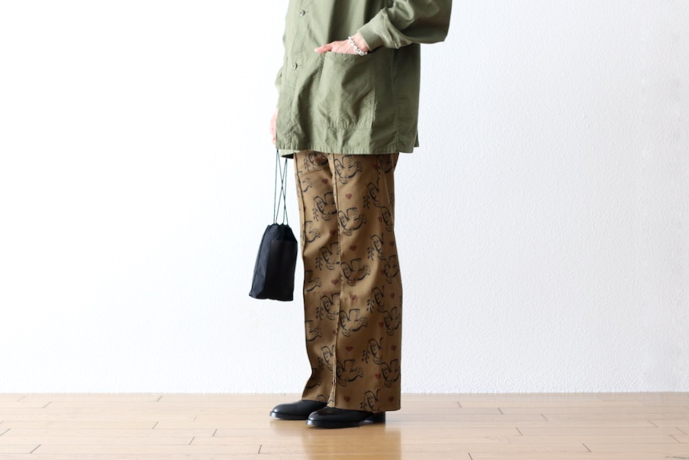 Sasquatchfabrix.(åե֥å)SEMI FLARE SLACKS "OLIVE BRANCH" "