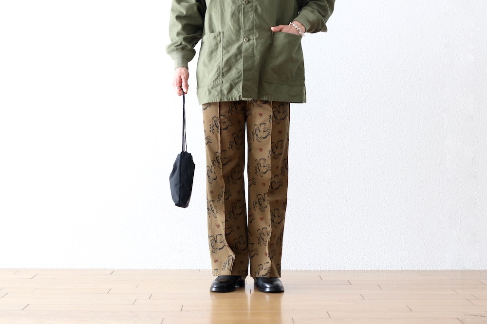 Sasquatchfabrix.(��������å��ե��֥�å���)��SEMI FLARE SLACKS "OLIVE BRANCH" "