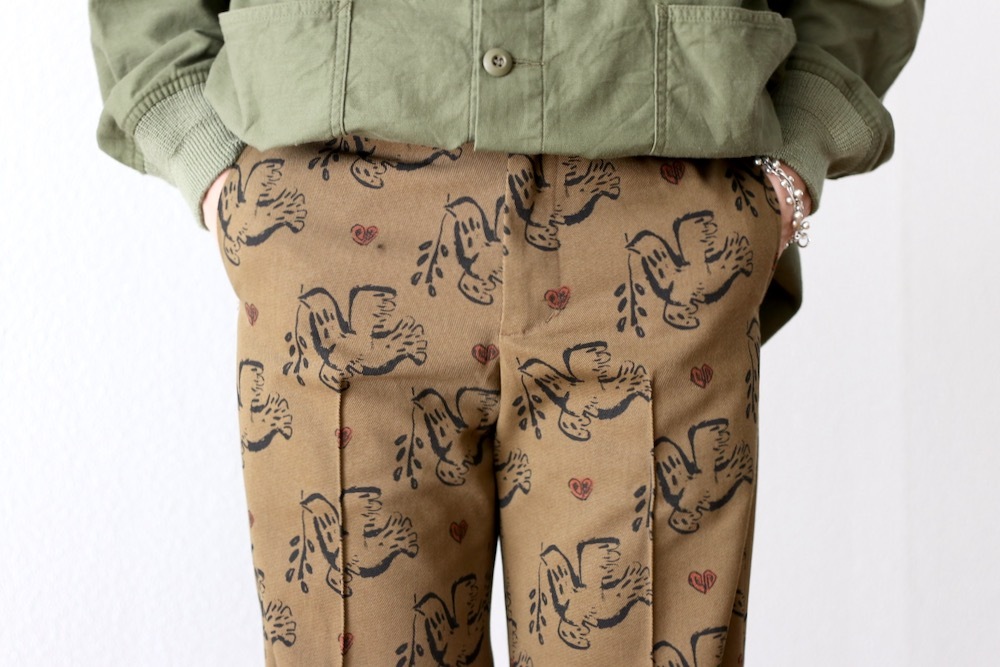 Sasquatchfabrix.(åե֥å)SEMI FLARE SLACKS "OLIVE BRANCH" "