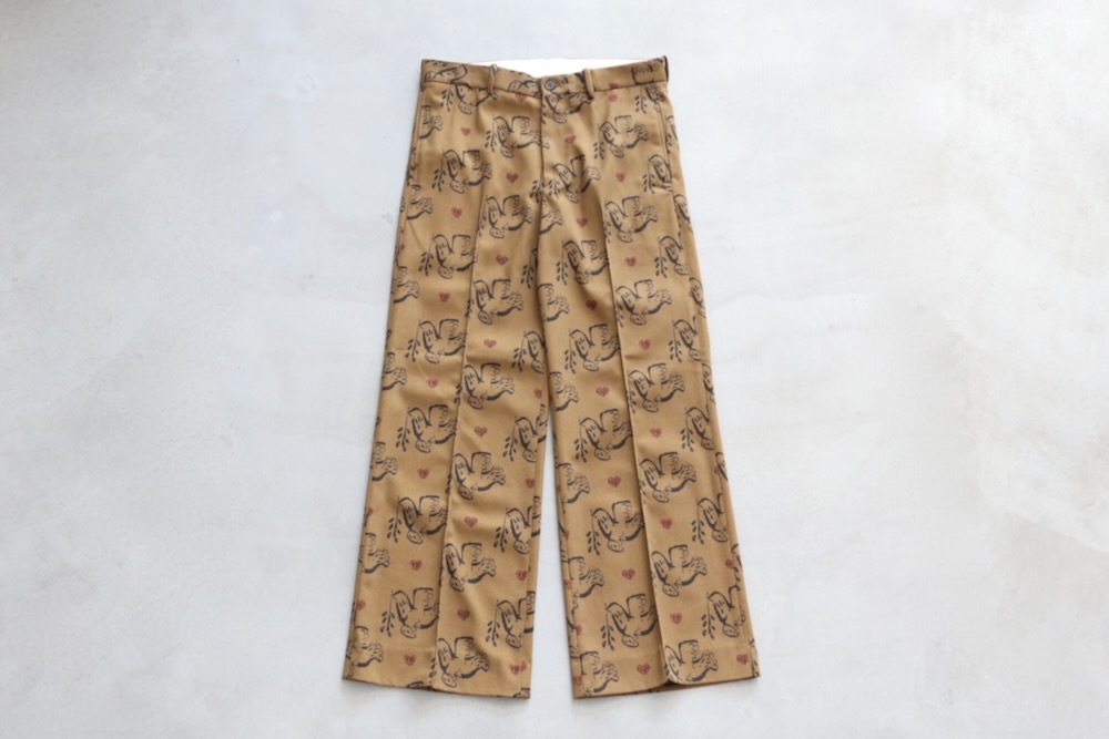 Sasquatchfabrix.(��������å��ե��֥�å���)��SEMI FLARE SLACKS "OLIVE BRANCH" "
