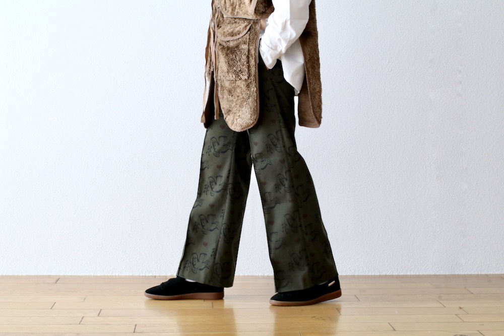 Sasquatchfabrix.(åե֥å)SEMI FLARE SLACKS "OLIVE BRANCH" "