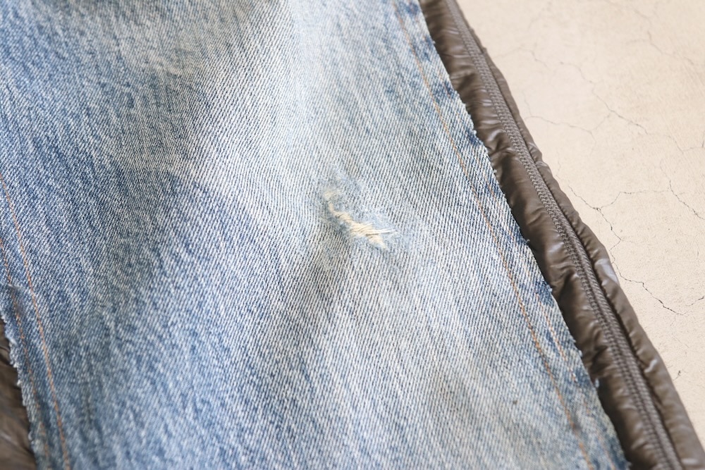 【新品未使用】needles slim jean ニードルス ニードルズ NEEDLES 12ozデニム ヒザデル バギー パンツ H.D.