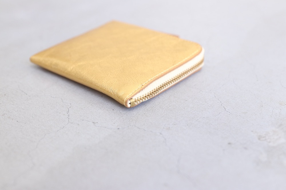 ں١Wallet COMME des GARCONS (å ǥ륽) "LZIP - GOLD LEATHER- 8Z-B031-051"