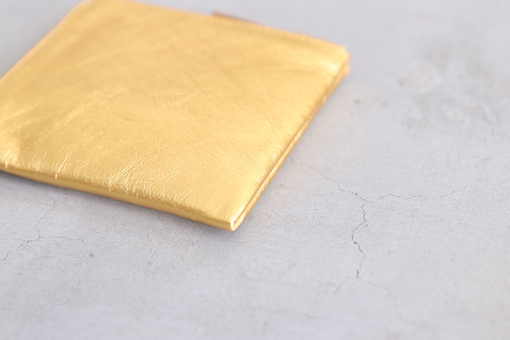 ں١Wallet COMME des GARCONS (å ǥ륽) "LZIP - GOLD LEATHER- 8Z-B031-051"