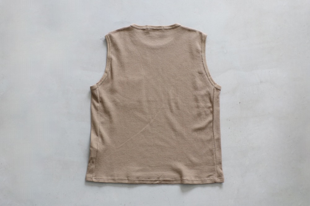 SEVEN BY SEVEN (֥Х֥) "WRAP AROUND SLEEVELESS TEE - Recycle supima waffle -"