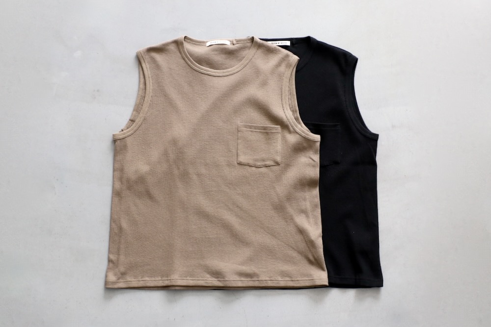 SEVEN BY SEVEN (֥Х֥) "WRAP AROUND SLEEVELESS TEE - Recycle supima waffle -"