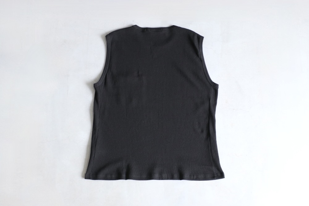 SEVEN BY SEVEN (֥Х֥) "WRAP AROUND SLEEVELESS TEE - Recycle supima waffle -"