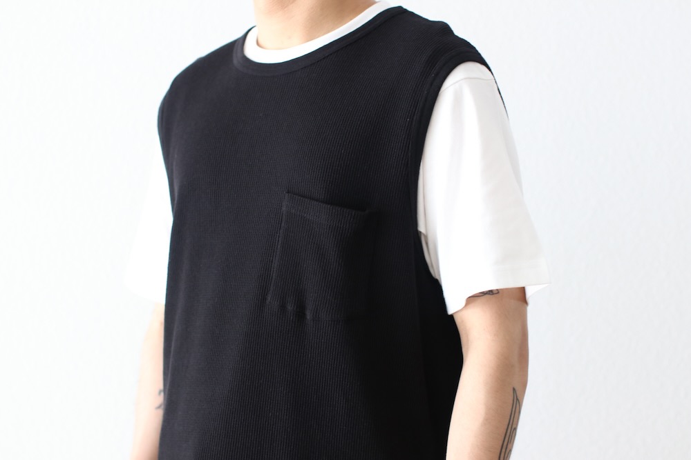 SEVEN BY SEVEN (֥Х֥) "WRAP AROUND SLEEVELESS TEE - Recycle supima waffle -"