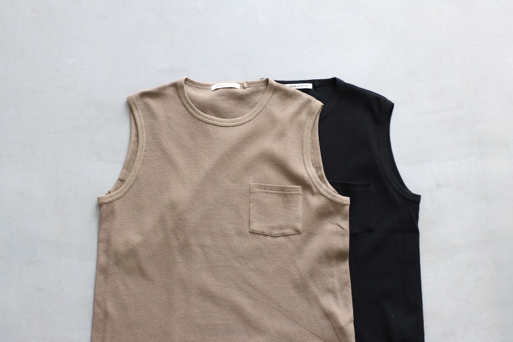 SEVEN BY SEVEN (֥Х֥) "WRAP AROUND SLEEVELESS TEE - Recycle supima waffle -"