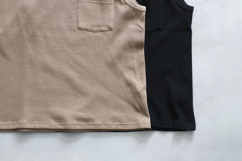 SEVEN BY SEVEN (֥Х֥) "WRAP AROUND SLEEVELESS TEE - Recycle supima waffle -"