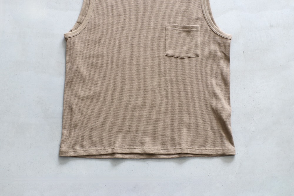 SEVEN BY SEVEN (֥Х֥) "WRAP AROUND SLEEVELESS TEE - Recycle supima waffle -"