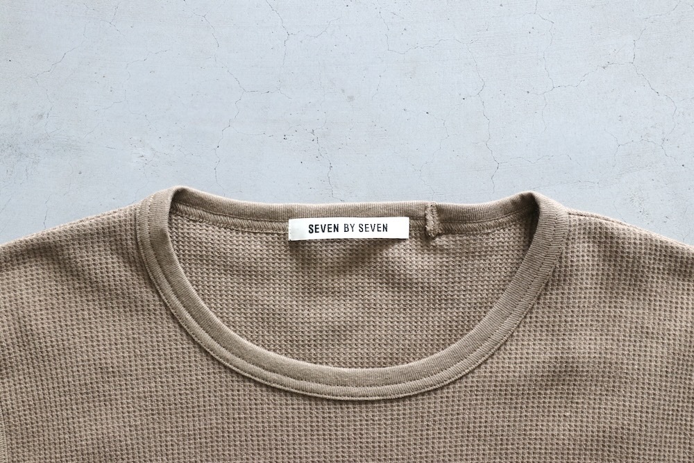 SEVEN BY SEVEN (֥Х֥) "WRAP AROUND SLEEVELESS TEE - Recycle supima waffle -"