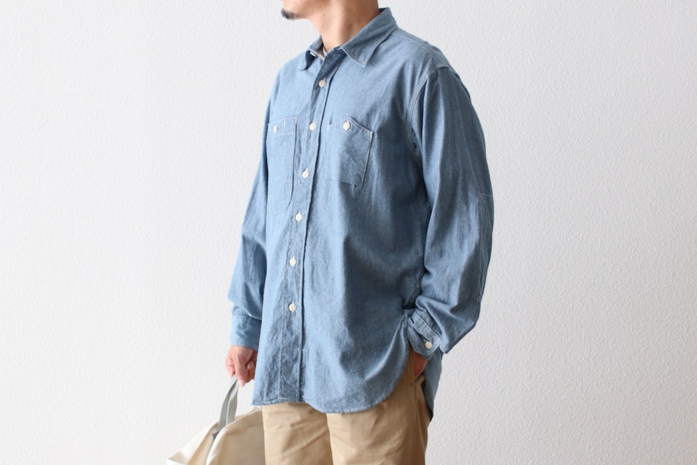 Engineered Garments (���󥸥˥����ɥ�������) "Work Shirt - 4.5oz Cotton Chambray"