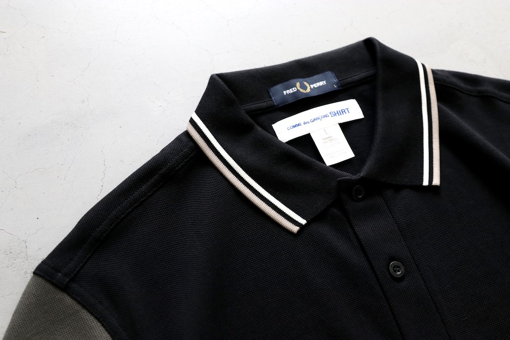 FRED PERRY COMME des GARÇON ポロシャツ　　　ネイビー FRED PERRY COMME des GARÇON ポロシャツ ネイビー - メルカリ