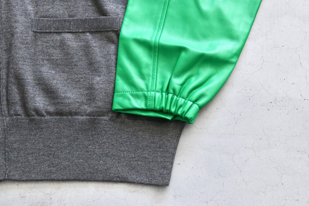 �� 20%Off coupon�о� ��ssstein(���奿����) "LEATHER SLEEVES HIGH COUNT KNIT CARDIGAN"