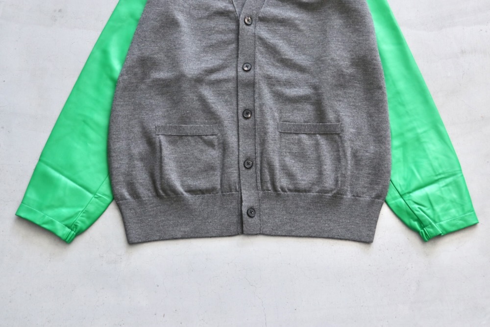 �� 20%Off coupon�о� ��ssstein(���奿����) "LEATHER SLEEVES HIGH COUNT KNIT CARDIGAN"