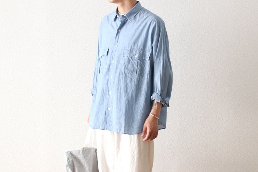 Porter Classic(�ݡ��������饷�å�) "ROLL UP CHAMBRAY SHIRT"