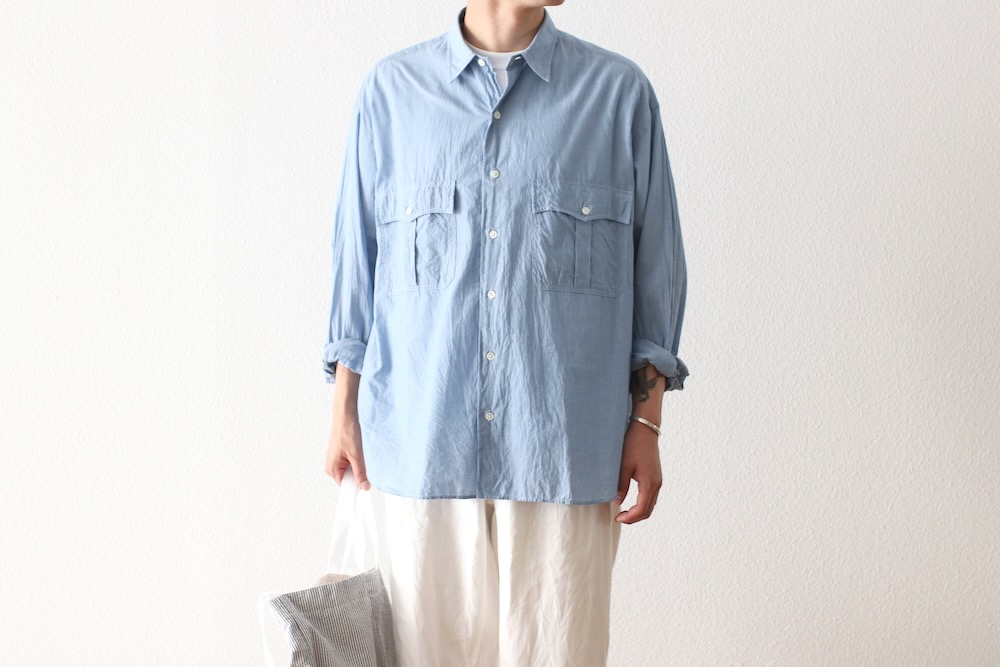 Porter Classic(�ݡ��������饷�å�) "ROLL UP CHAMBRAY SHIRT"