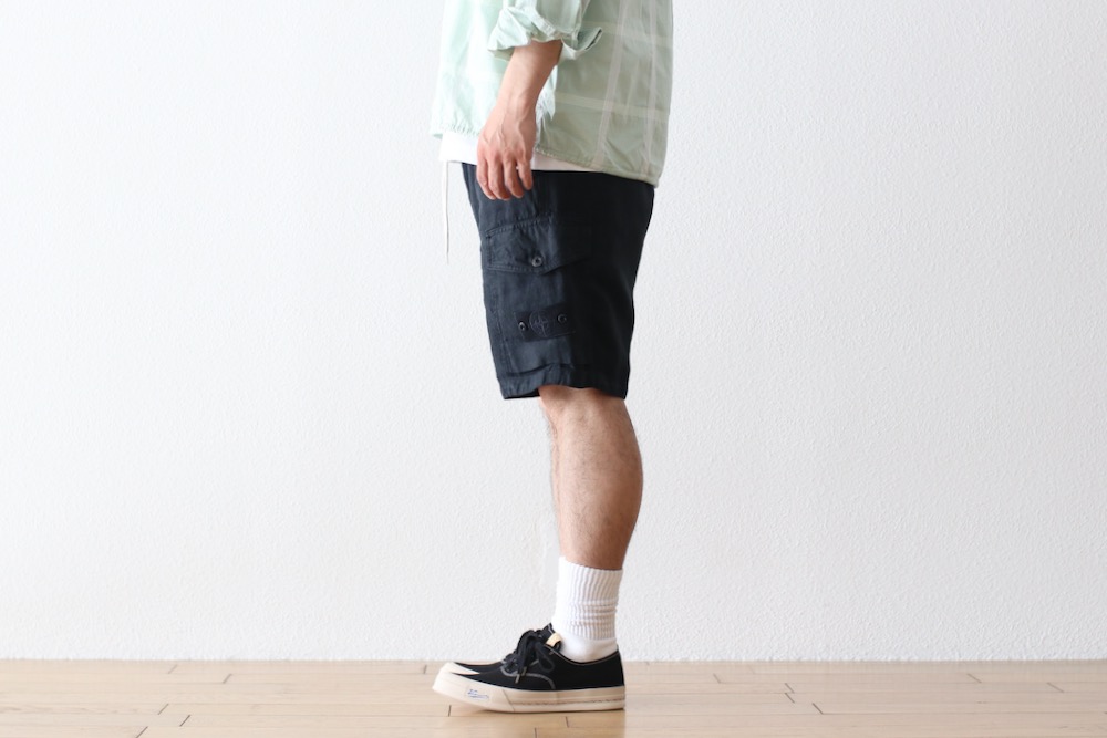STONE ISLAND(ȡ󥢥 ) "STONE ISLAND GHOST PIECE DIAGONAL LINEN BERMUDA REGULAR GHOST"