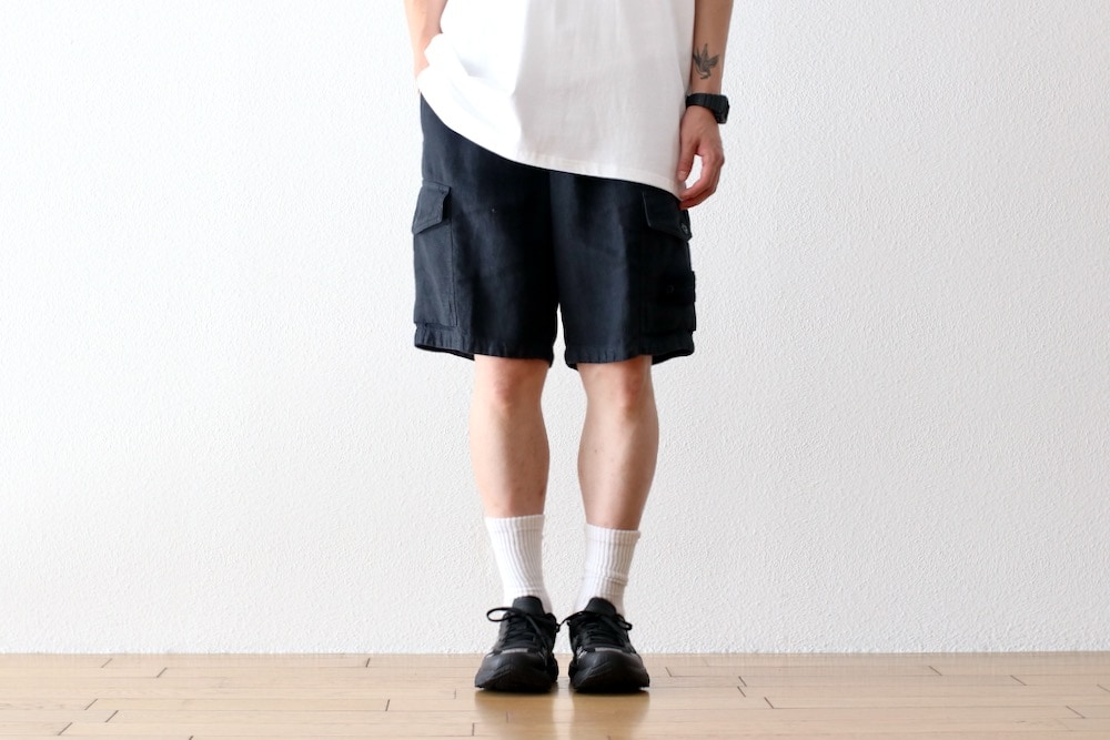 STONE ISLAND(���ȡ��󥢥����� ) "STONE ISLAND GHOST PIECE DIAGONAL LINEN BERMUDA REGULAR GHOST"
