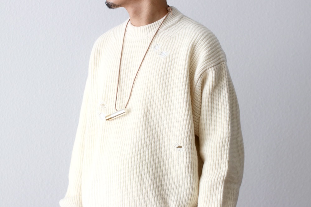 ssstein(奿) "MILLED DAMAGE KNIT LS"