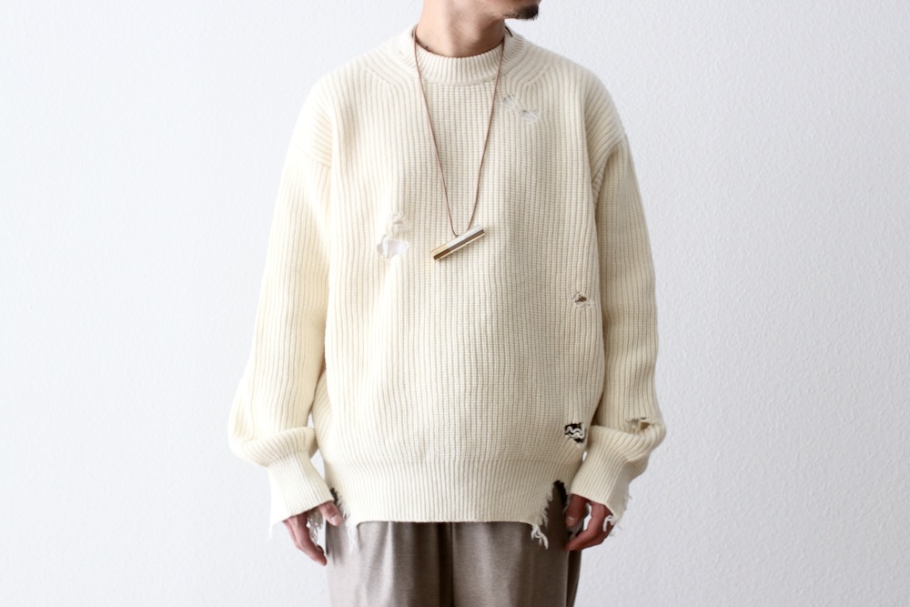 ssstein(奿) "MILLED DAMAGE KNIT LS"