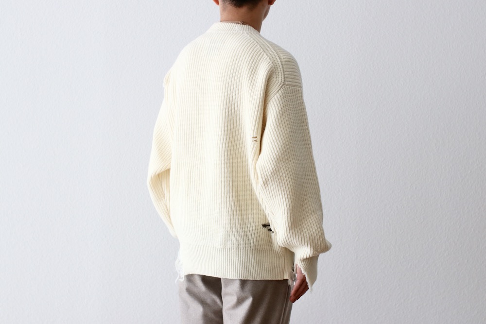 ssstein(奿) "MILLED DAMAGE KNIT LS"