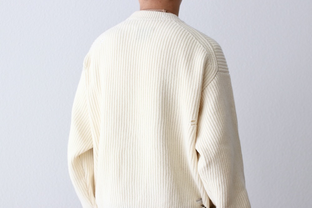 ssstein(奿) "MILLED DAMAGE KNIT LS"