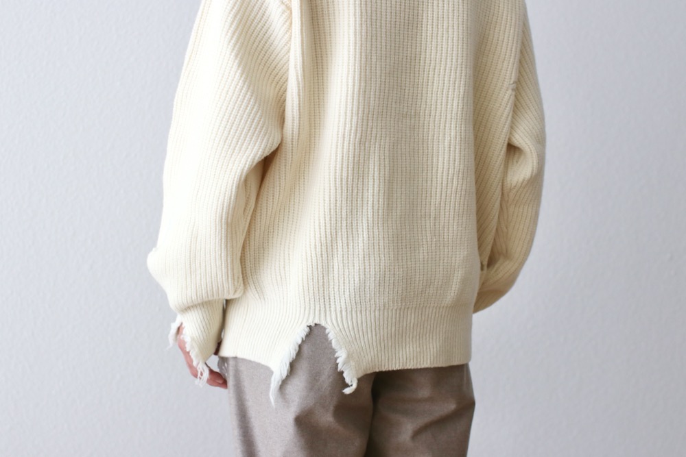 ssstein(奿) "MILLED DAMAGE KNIT LS"