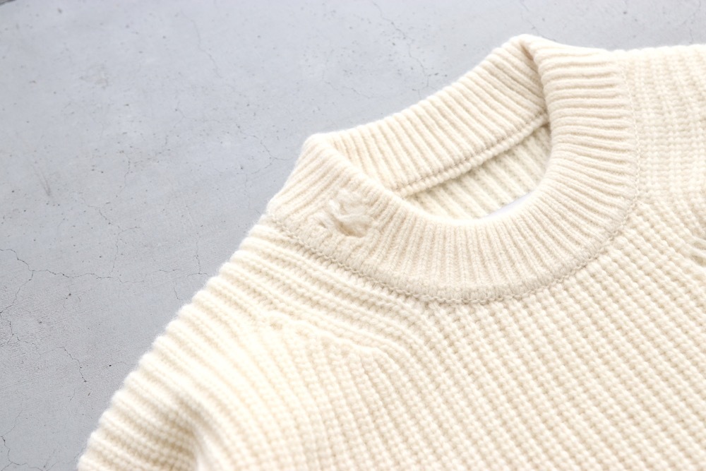 ssstein(奿) "MILLED DAMAGE KNIT LS"