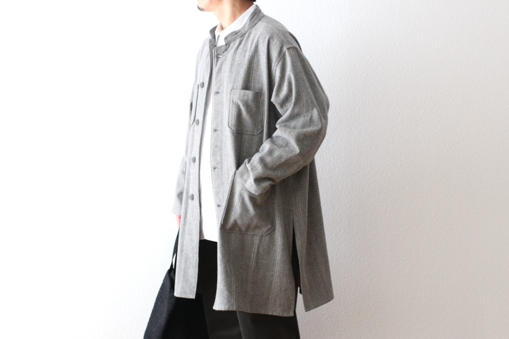 Engineered Garments (���󥸥˥����ɥ�������) "Dayton Long Shirt - Wool Striped HB"