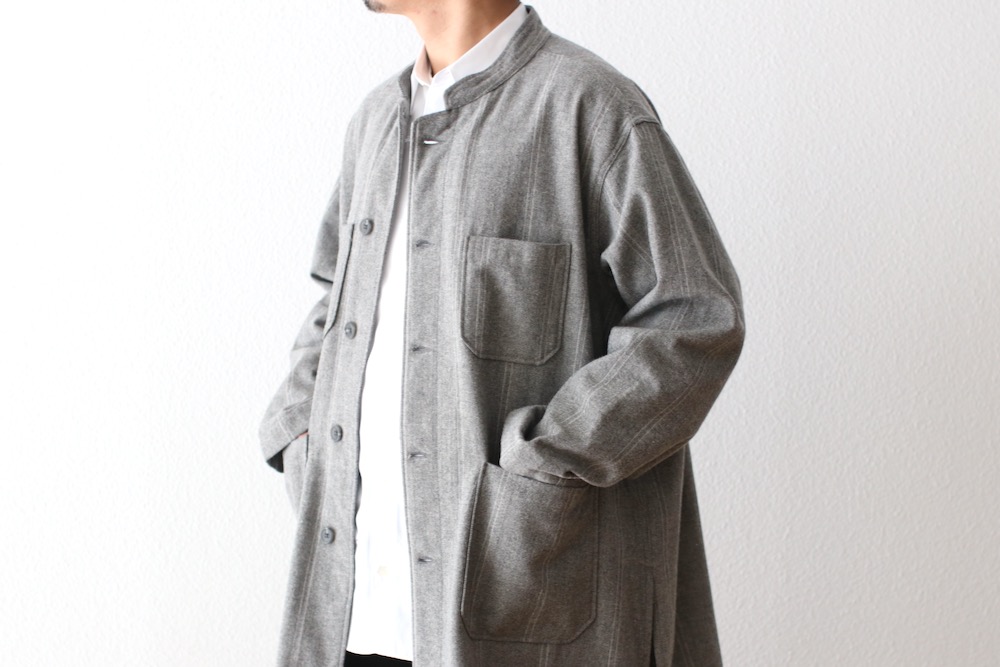 Engineered Garments (���󥸥˥����ɥ�������) "Dayton Long Shirt - Wool Striped HB"