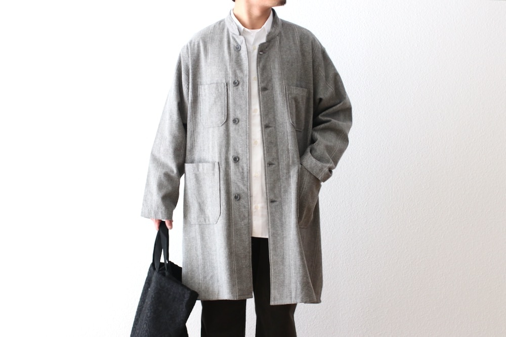 Engineered Garments (���󥸥˥����ɥ�������) "Dayton Long Shirt - Wool Striped HB"