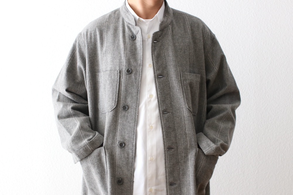 Engineered Garments (���󥸥˥����ɥ�������) "Dayton Long Shirt - Wool Striped HB"
