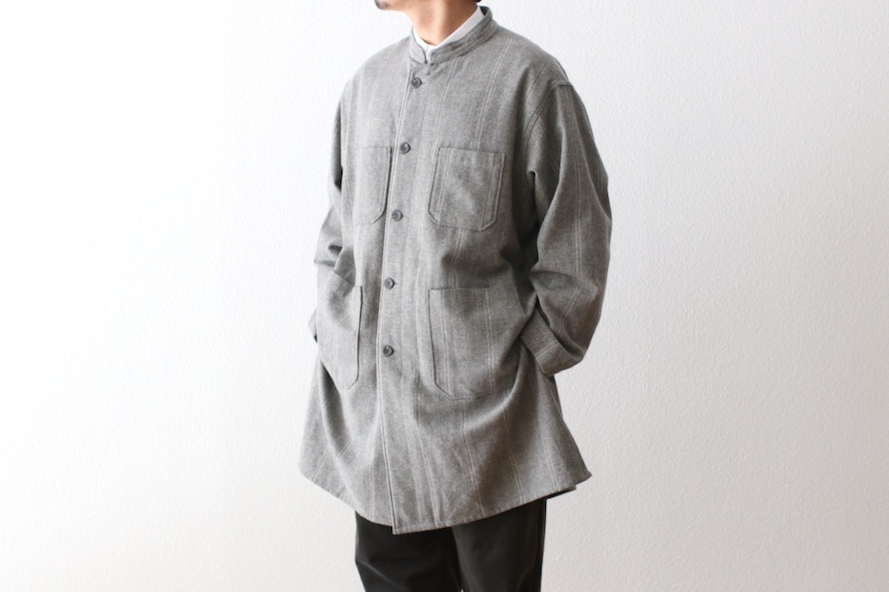Engineered Garments (���󥸥˥����ɥ�������) "Dayton Long Shirt - Wool Striped HB"