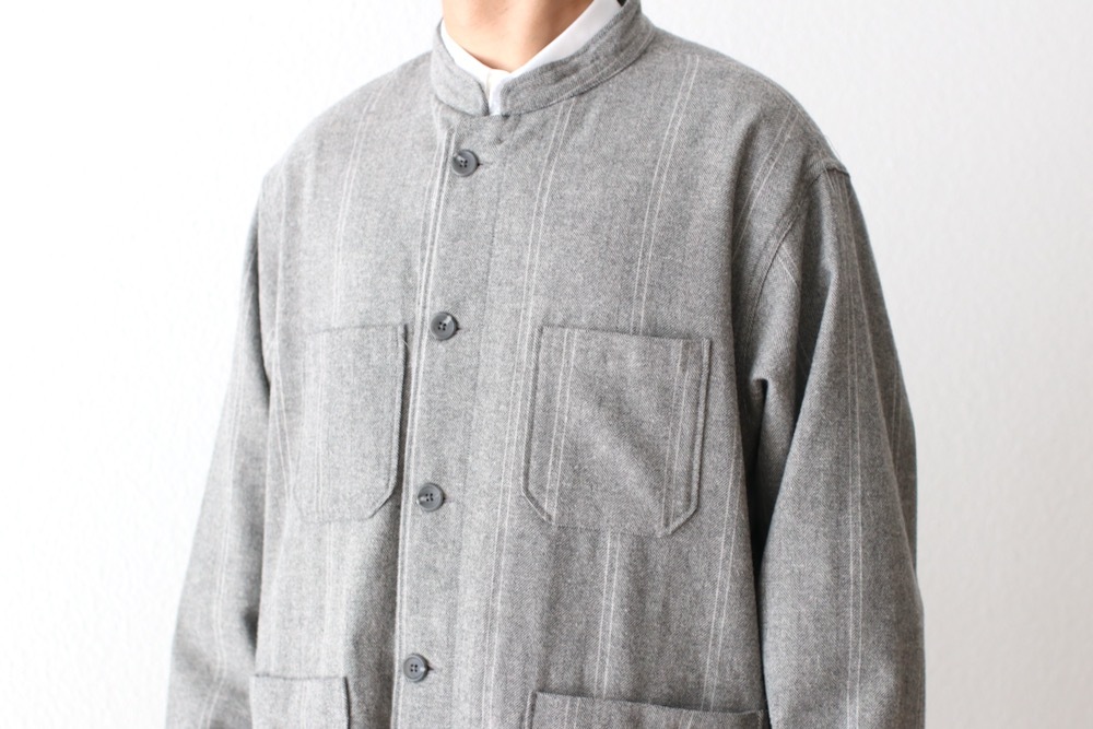 Engineered Garments (���󥸥˥����ɥ�������) "Dayton Long Shirt - Wool Striped HB"