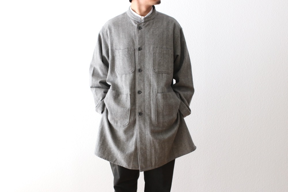Engineered Garments (���󥸥˥����ɥ�������) "Dayton Long Shirt - Wool Striped HB"