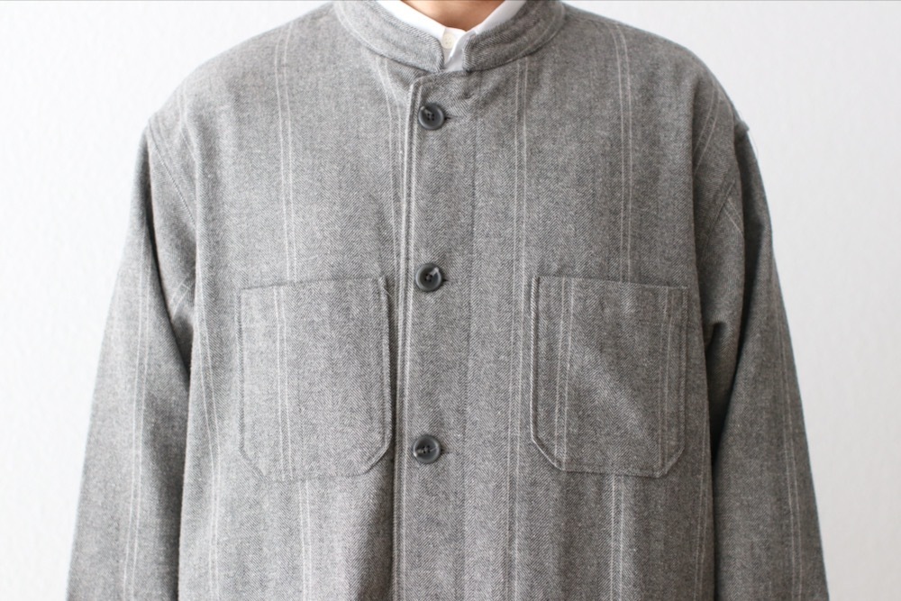 Engineered Garments (���󥸥˥����ɥ�������) "Dayton Long Shirt - Wool Striped HB"