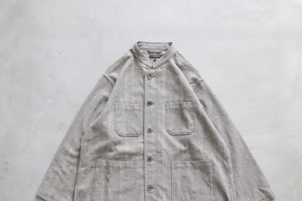 Engineered Garments (���󥸥˥����ɥ�������) "Dayton Long Shirt - Wool Striped HB"