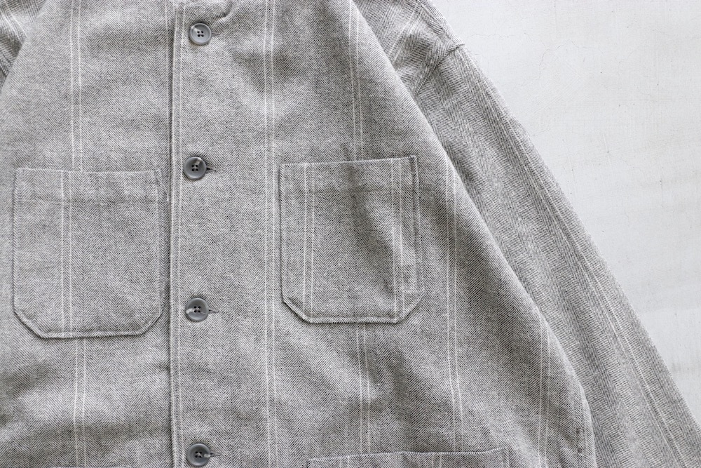 Engineered Garments (���󥸥˥����ɥ�������) "Dayton Long Shirt - Wool Striped HB"