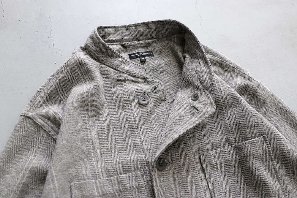 Engineered Garments (���󥸥˥����ɥ�������) "Dayton Long Shirt - Wool Striped HB"