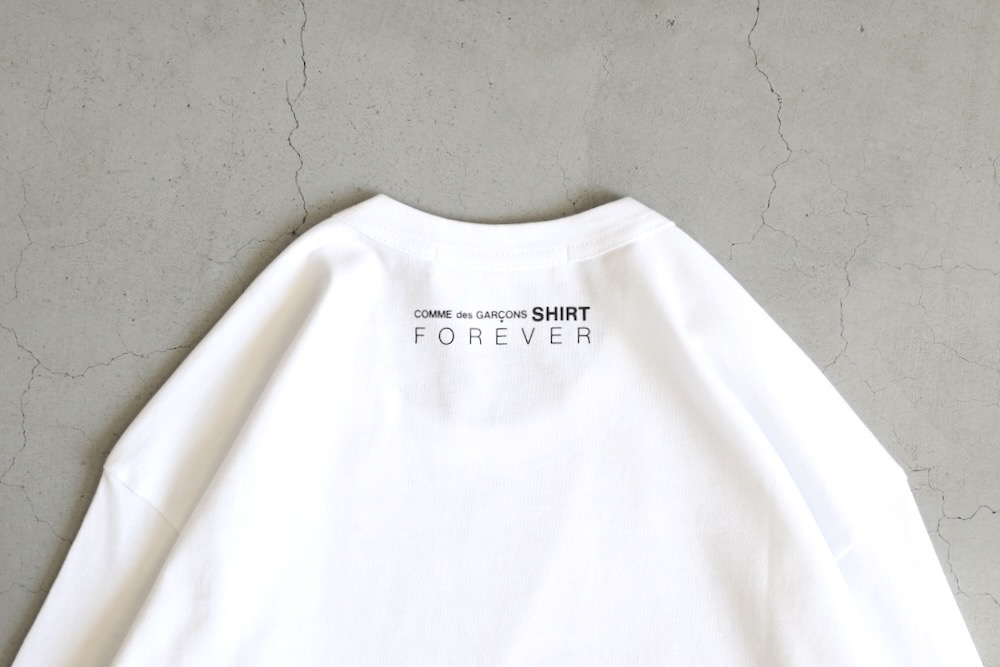 【新品未使用】コムデギャルソンシャツ フォーエバー プレーン 長袖Tシャツ 白S COMME des GARCONS SHIRT(コム デ ギャルソン シャツ) 