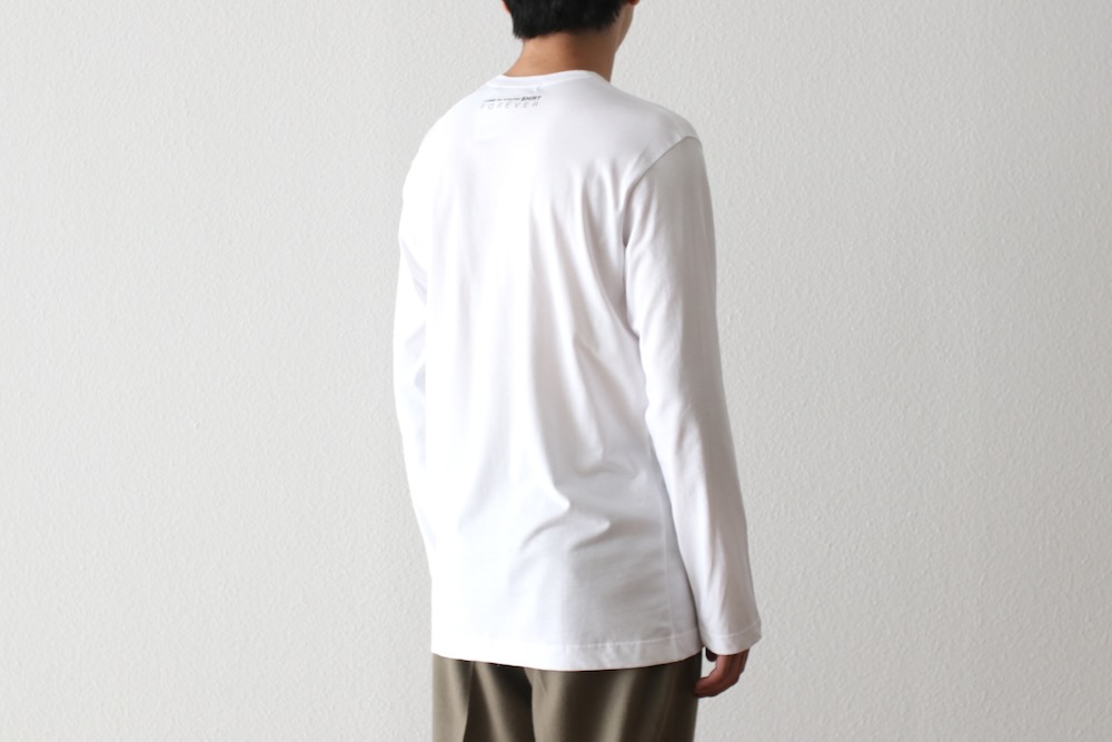 COMME des GARCONS SHIRT(  륽 ) "cotton jersey plain with FOREVER Printed L/S TEE FZ-T003-051"