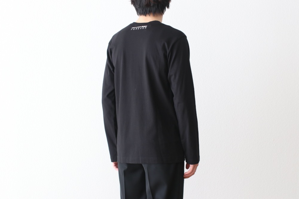 COMME des GARCONS SHIRT(���� �� ����륽�� �����) "cotton jersey plain with FOREVER Printed L/S TEE FZ-T003-051"