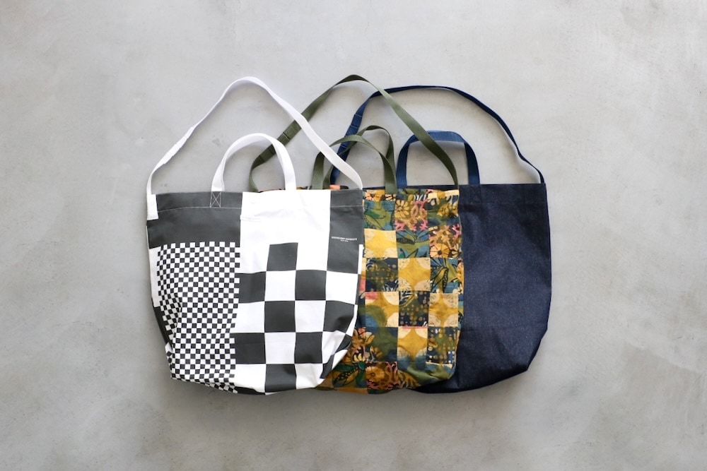Engineered Garments (���󥸥˥����ɥ�������) "Carry All Tote - Checker Print Cotton Ripstop - "