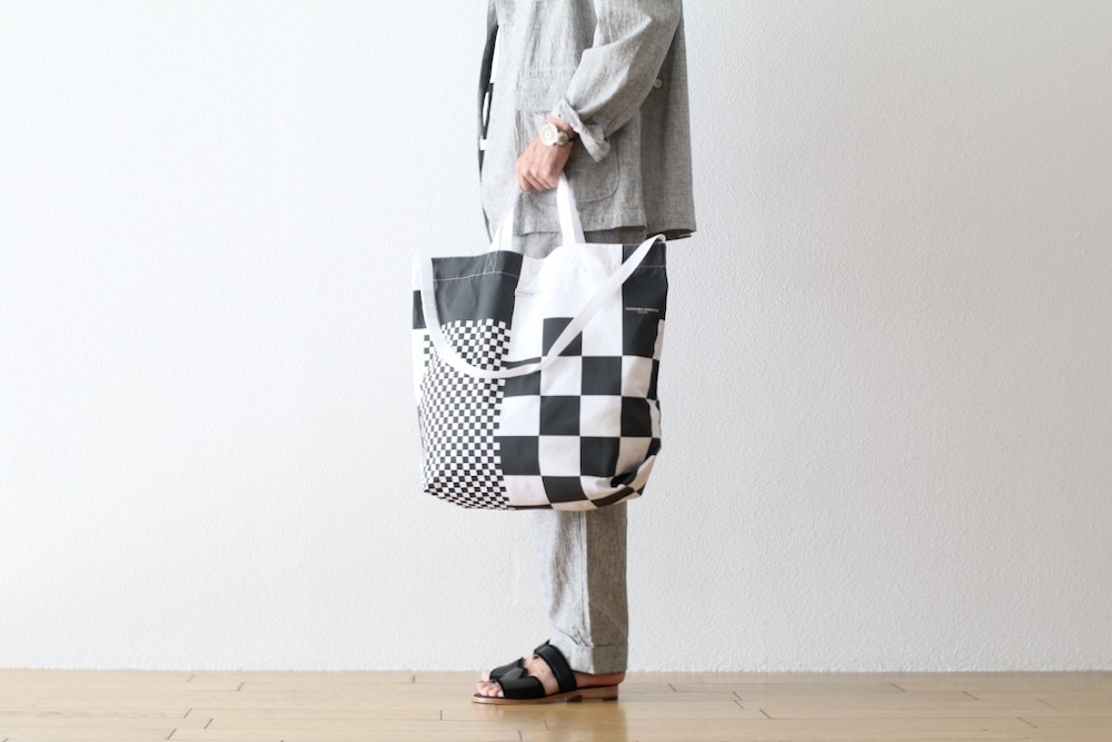 Engineered Garments (���󥸥˥����ɥ�������) "Carry All Tote - Checker Print Cotton Ripstop - "