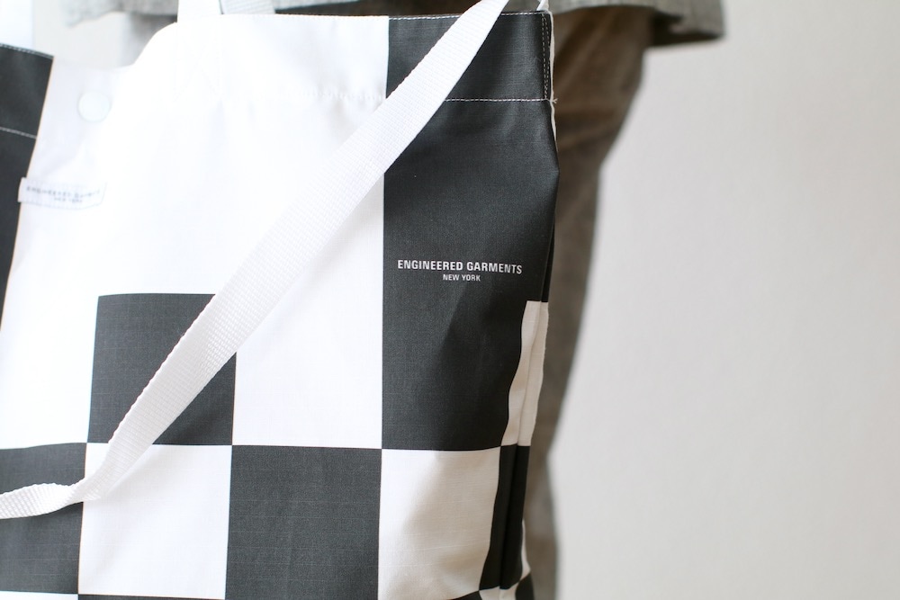 Engineered Garments (���󥸥˥����ɥ�������) "Carry All Tote - Checker Print Cotton Ripstop - "