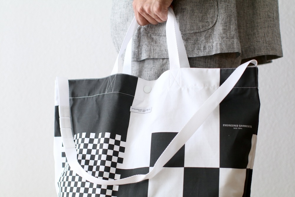 Engineered Garments (���󥸥˥����ɥ�������) "Carry All Tote - Checker Print Cotton Ripstop - "