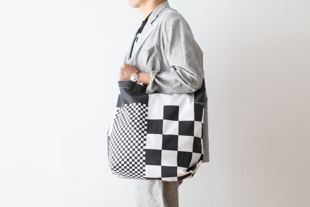 Engineered Garments (���󥸥˥����ɥ�������) "Carry All Tote - Checker Print Cotton Ripstop - "