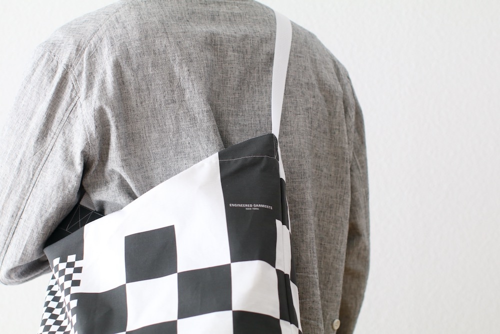 Engineered Garments (���󥸥˥����ɥ�������) "Carry All Tote - Checker Print Cotton Ripstop - "